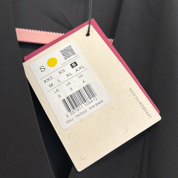 BNWT LOVE BONITO 'Ada' V-neck Wrap Blouse Black - Picture 6 of 8